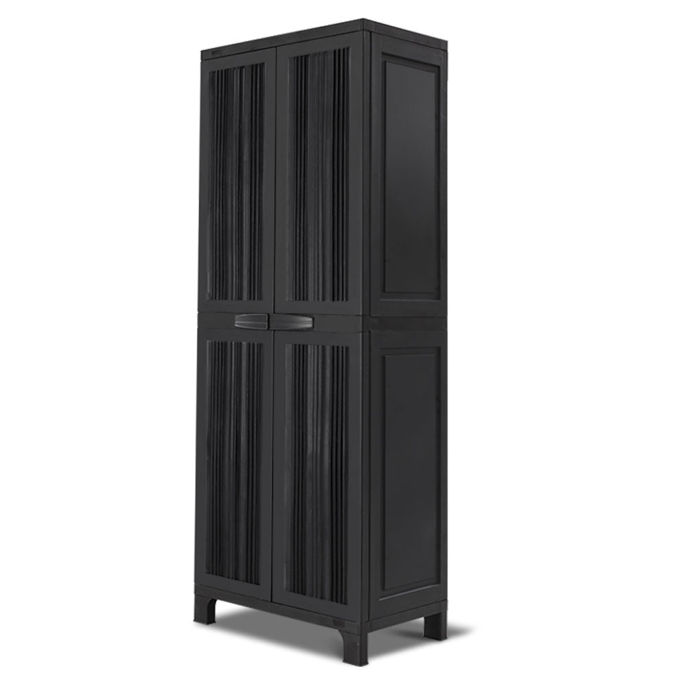 Gardeon 173cm Outdoor Storage Cabinet - Black