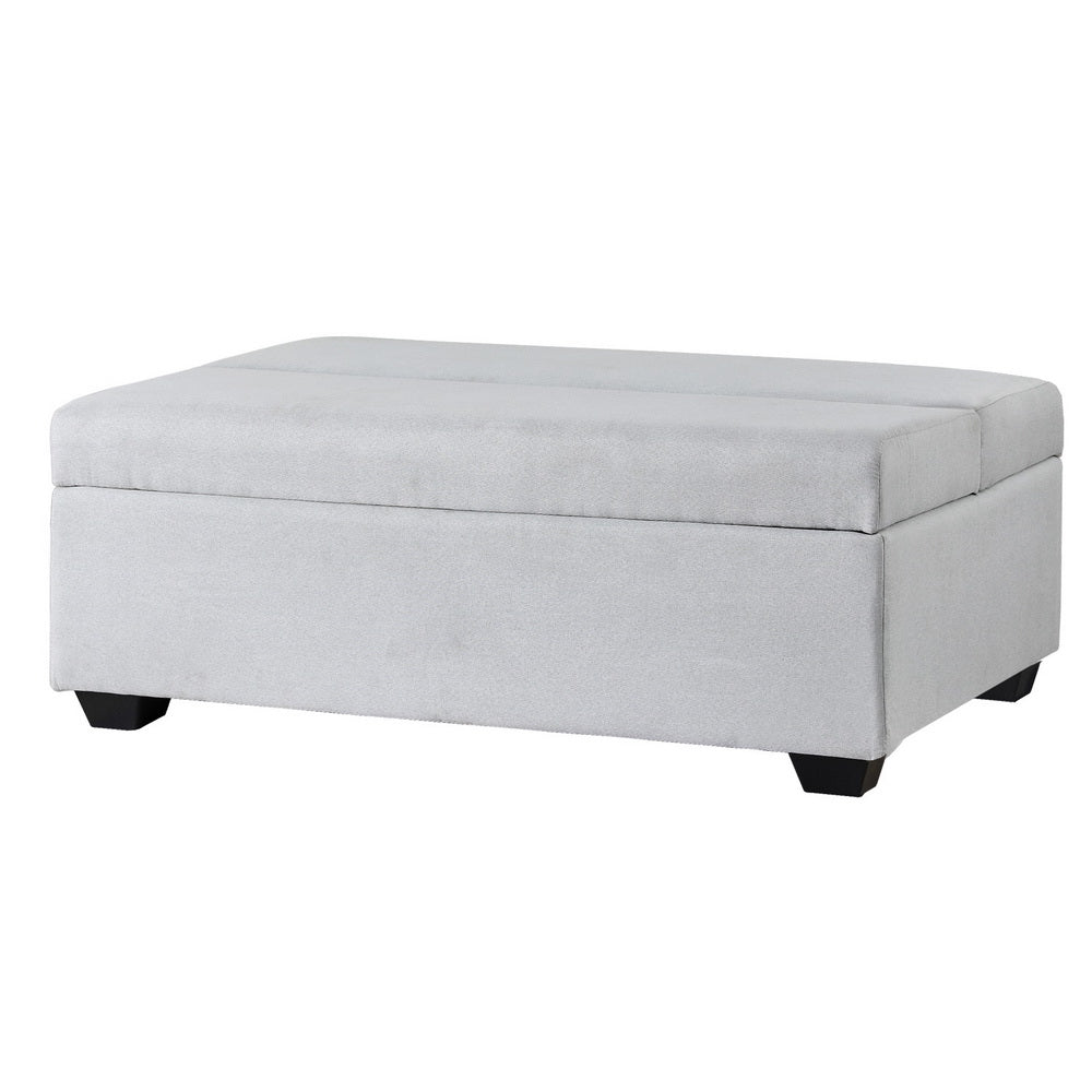 Artiss Ottoman Storage Sofa Bed 112cm - Grey