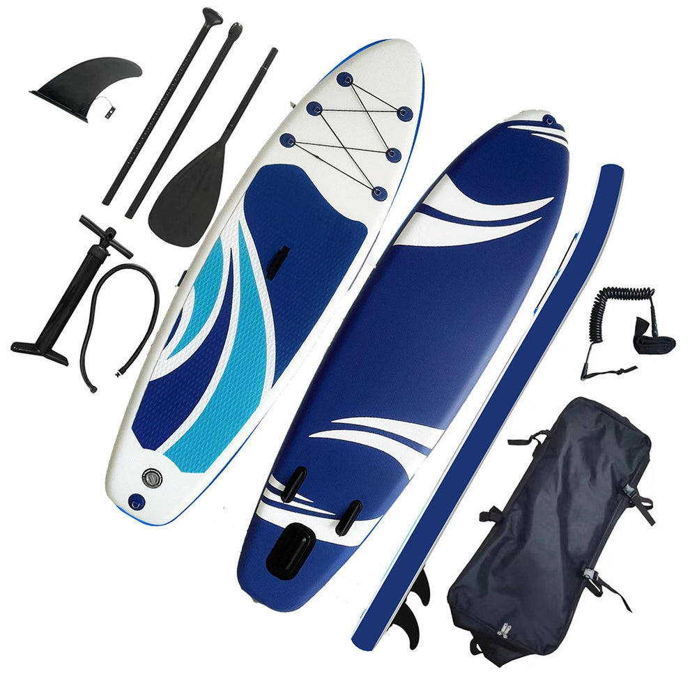 MaxU 10&#39;6&#39;&#39; Inflatable Paddle Board 3.2m SUP Surfboard Stand Up Paddleboard with Bonus Accessories - Wave Ocean