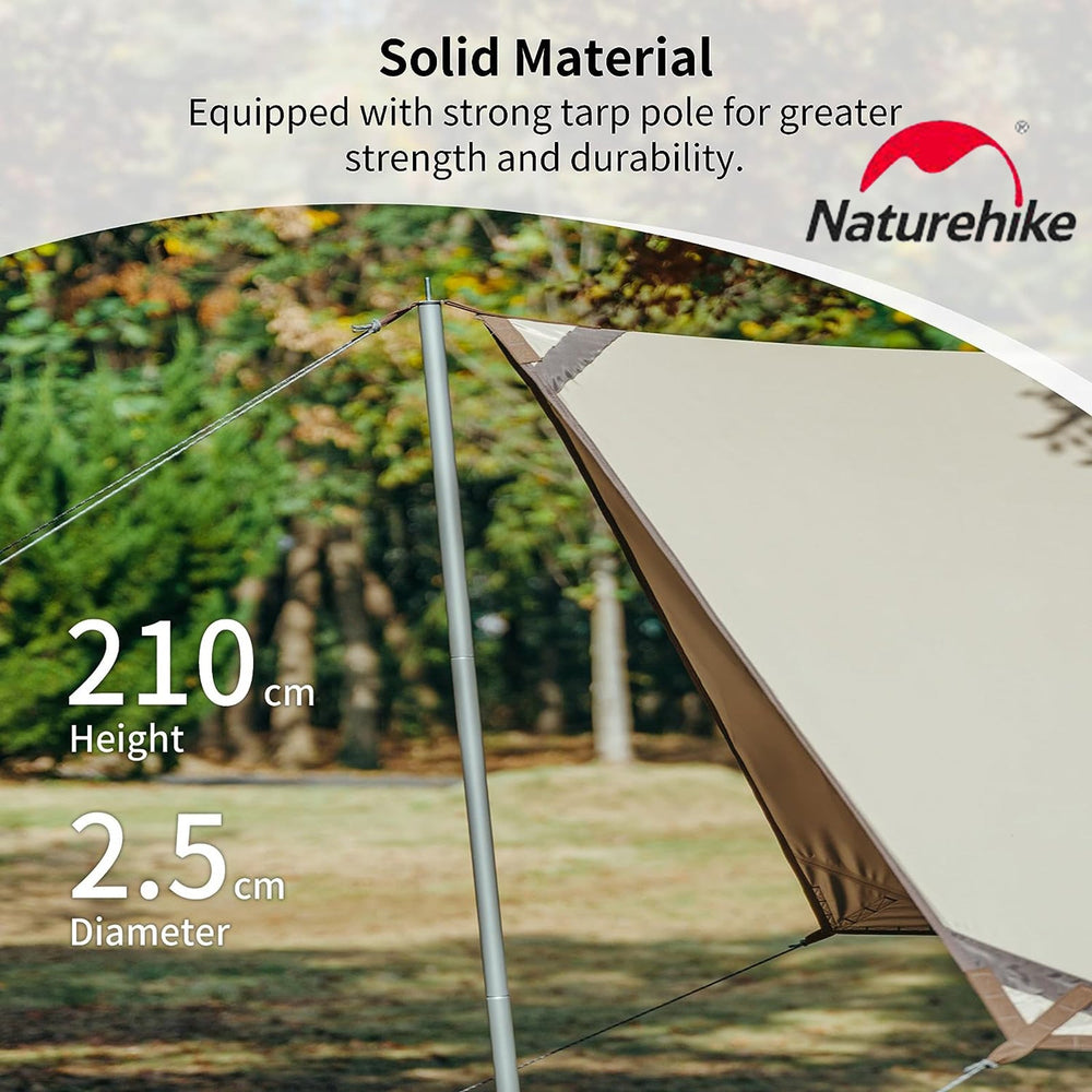 Naturehike Canopy Lightweight 4-6 Person Tent Tarp Shelters for Camping Hiking - Khaki 400x292cm