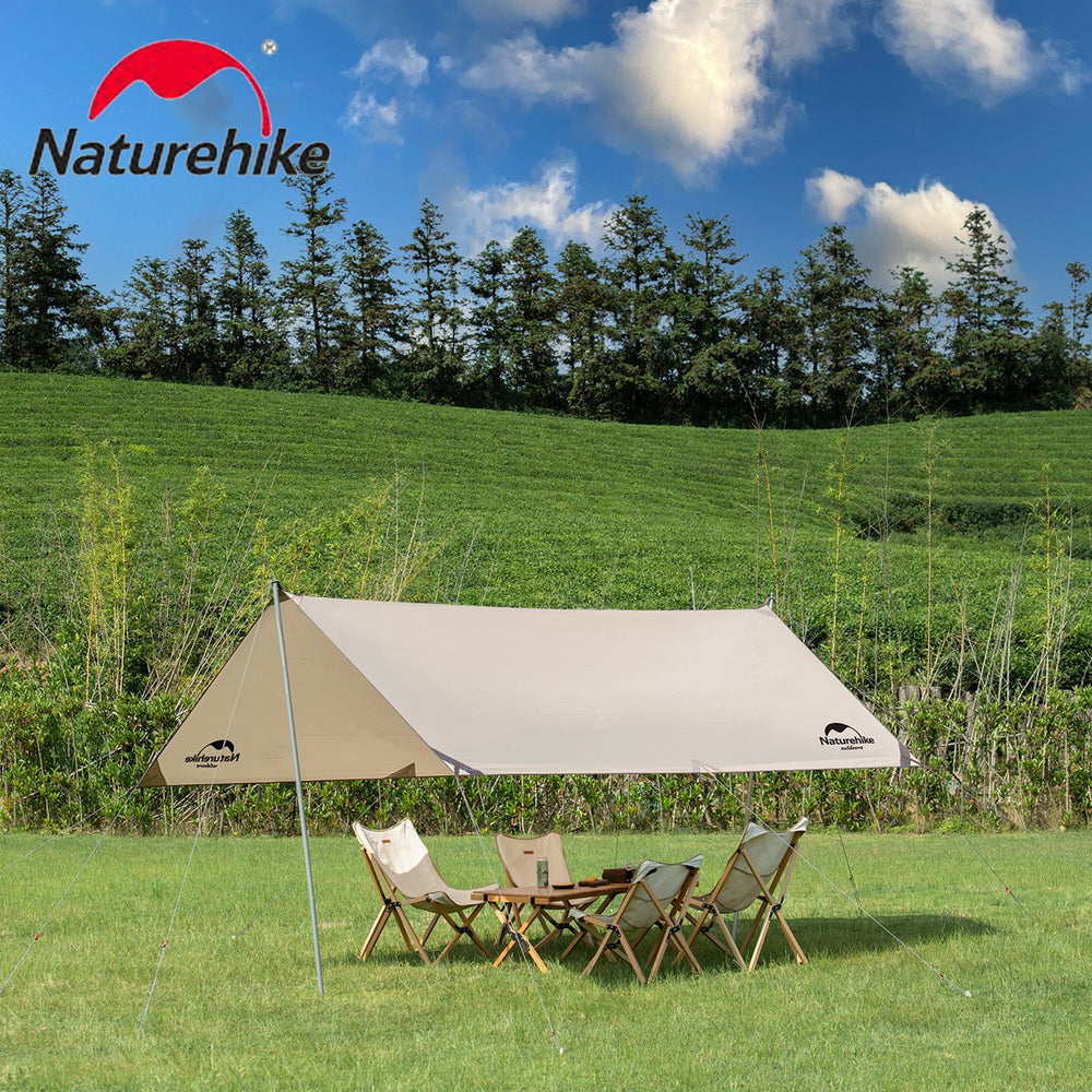 Naturehike Canopy Lightweight 4-6 Person Tent Tarp Shelters for Camping Hiking - Khaki 500x292cm