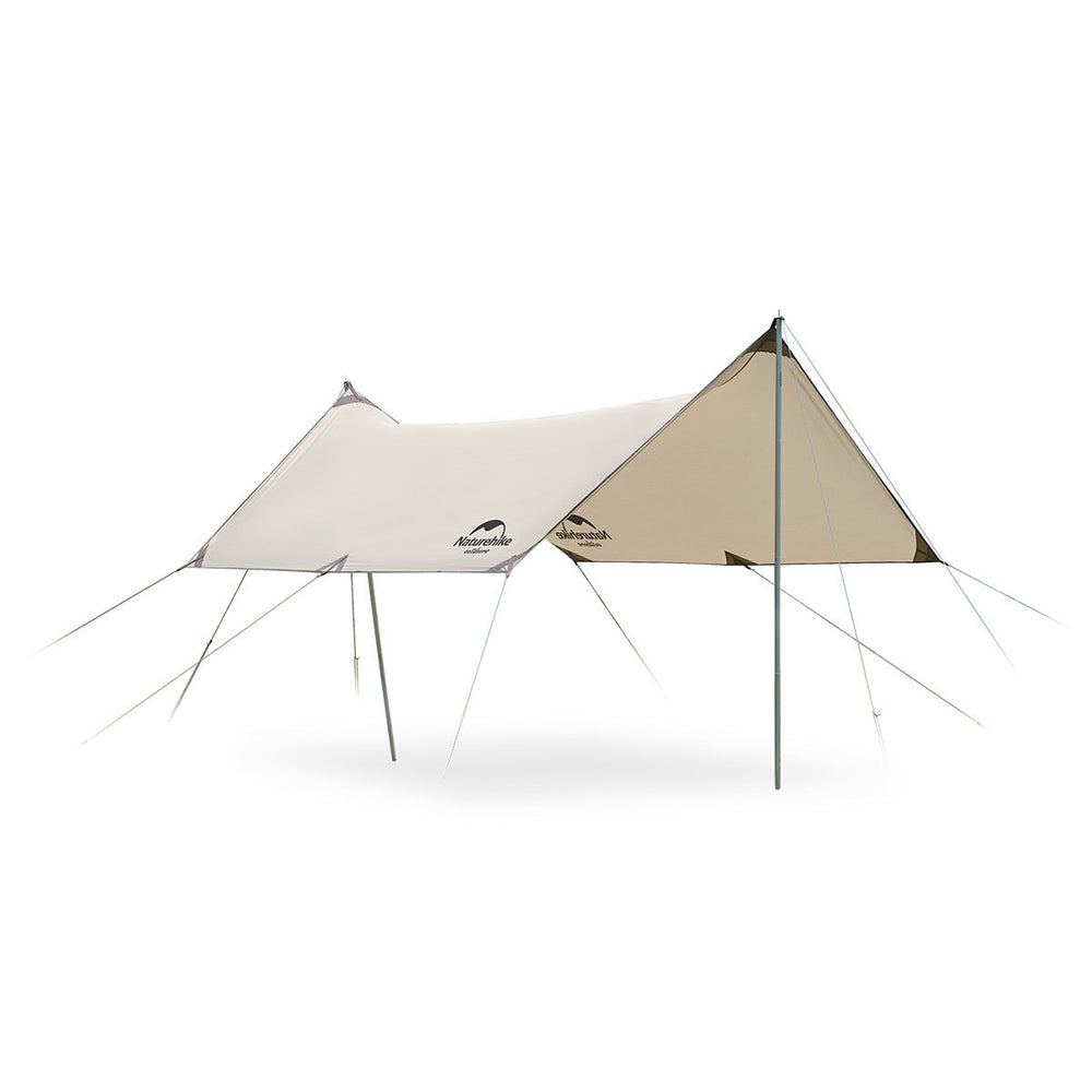 Naturehike Canopy Lightweight 4-6 Person Tent Tarp Shelters for Camping Hiking - Khaki 438x292cm