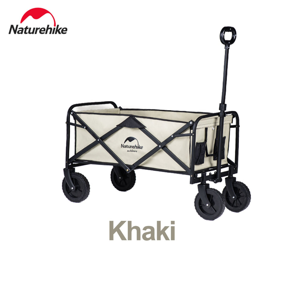 Naturehike Outdoor 90L Folding Wagon Camping Hiking Cart Garden Patio Cart - Khaki