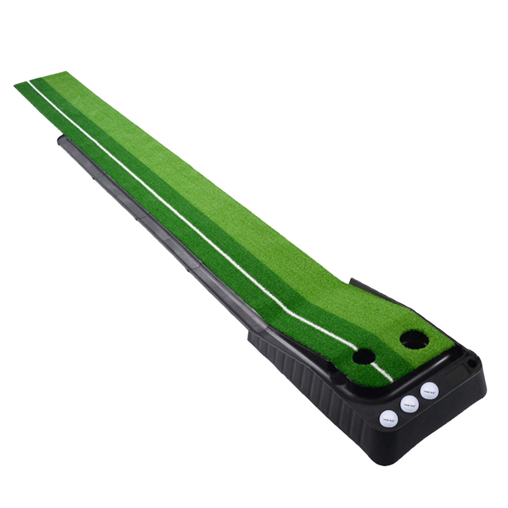 MaxU 3M Golf Putting Mat Practice Putter Indoor Outdoor Training Exerciser - Green