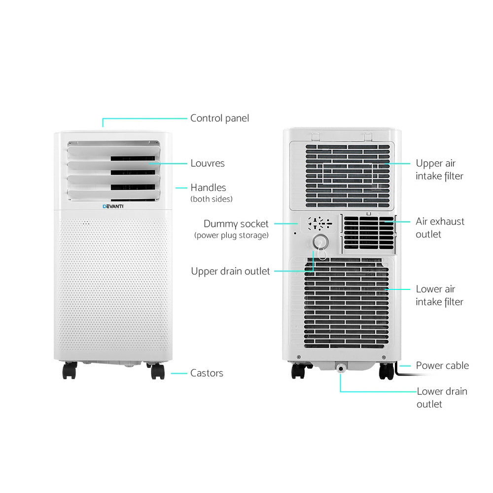 Devanti Portable Air Conditioner White 2000W