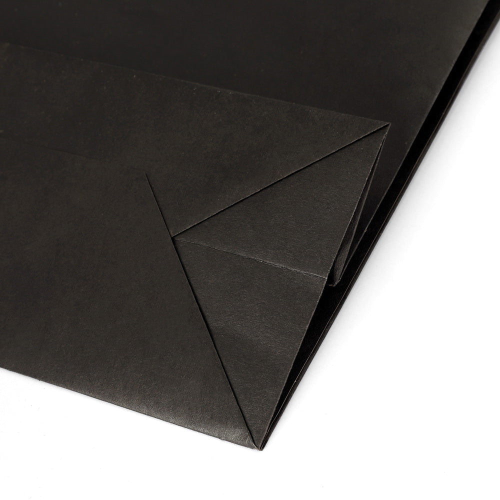 50pcs Bulk Paper Bags Pack Soft Handle Black