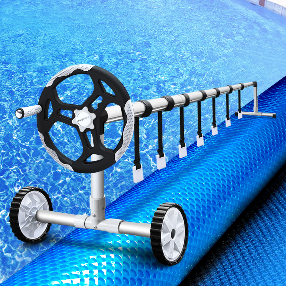 Aquabuddy Pool Roller Wheel Solar Blanket Cover 10x4M