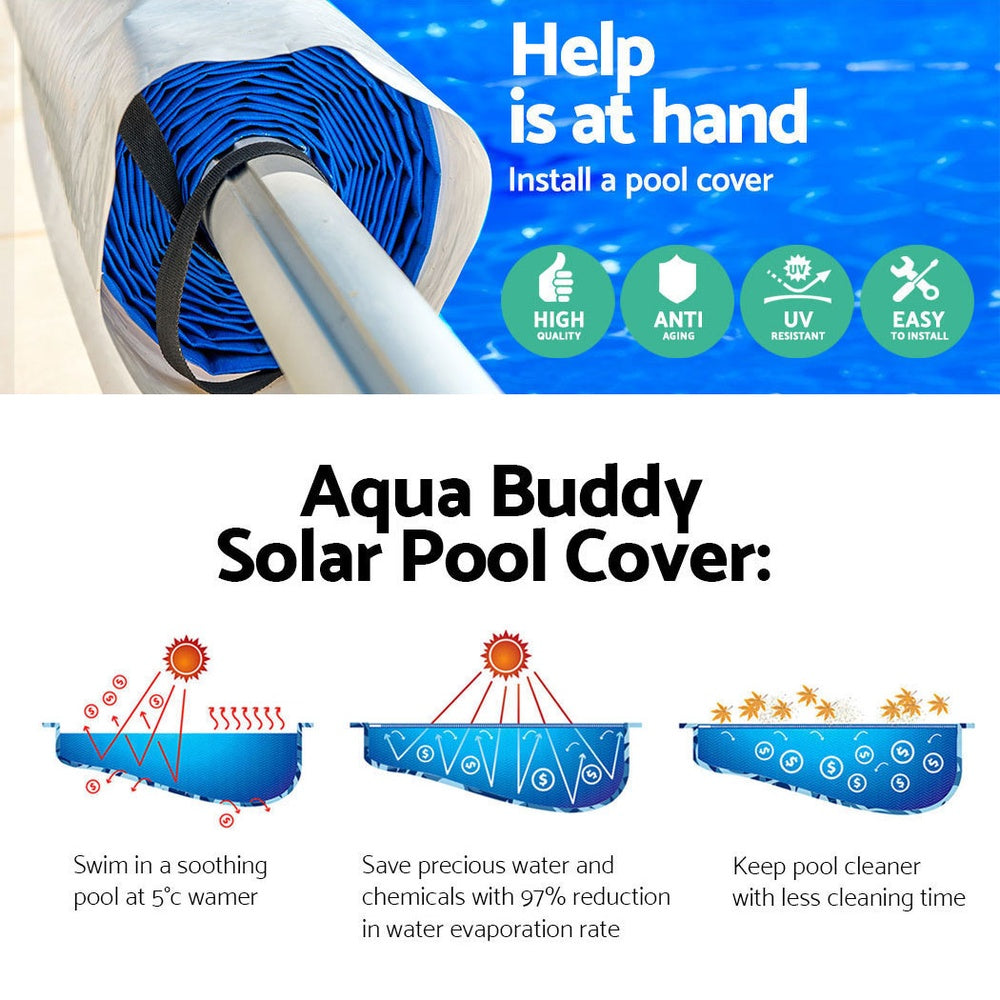 Aquabuddy 10.5x4.2M Solar Swimming Pool Cover