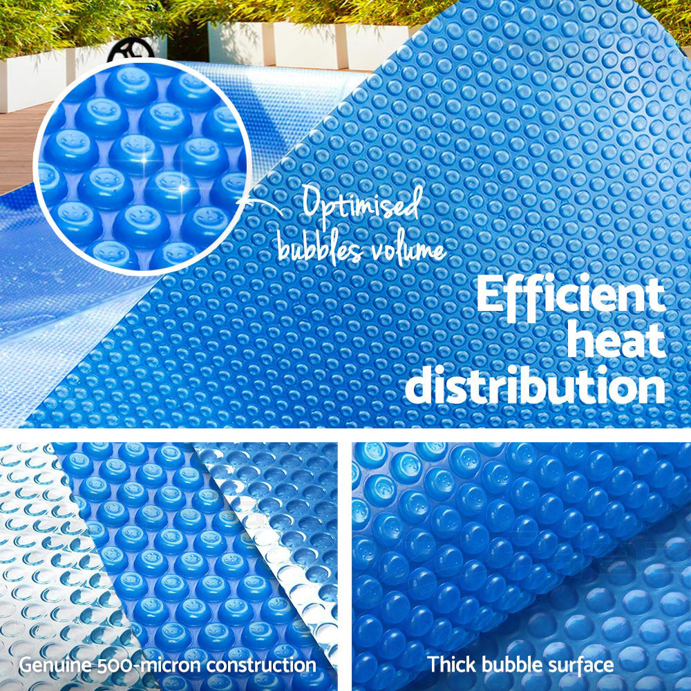 Aquabuddy 8m x 4.2m Large Solar Pool Cover - Blue