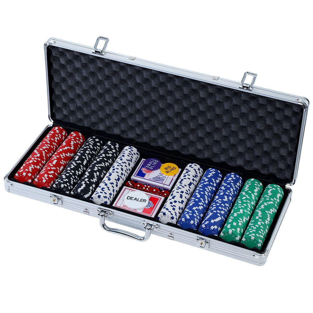 Poker Chip Set 500PC Chips TEXAS HOLD&#39;EM Party Game