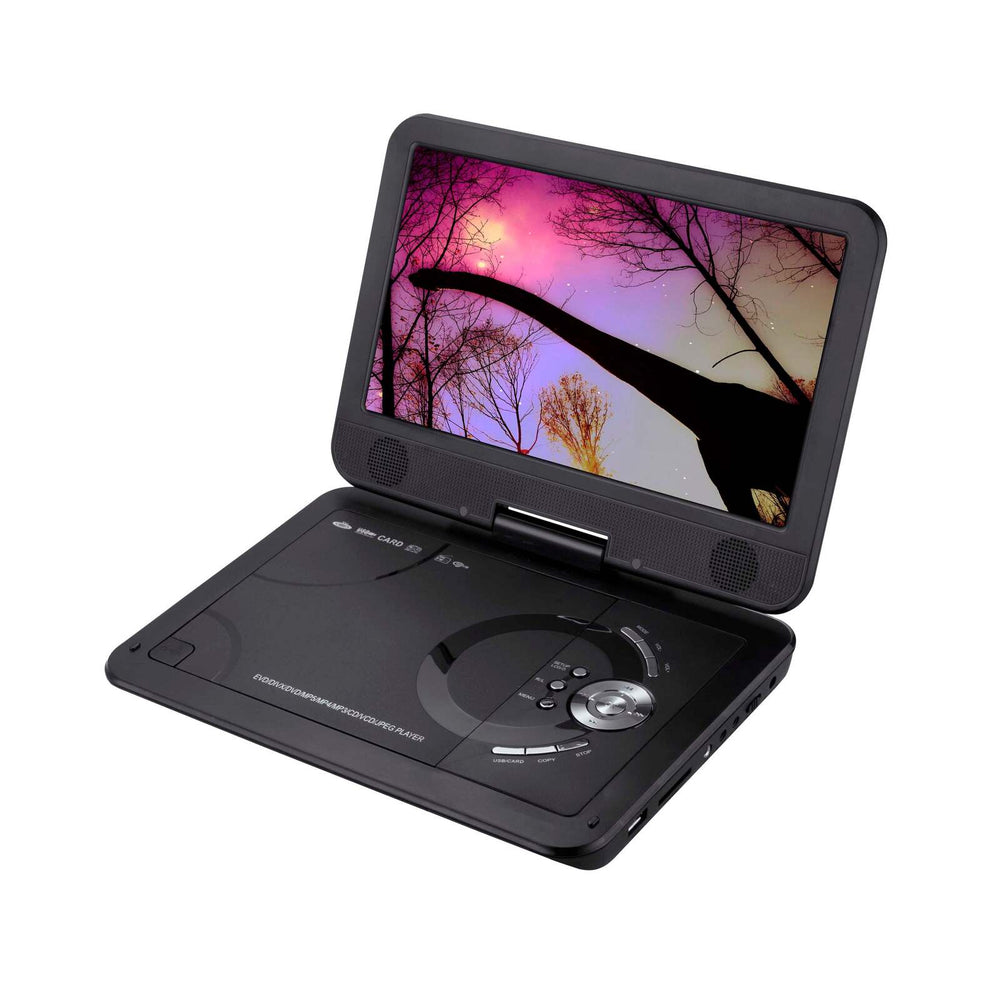 Lenoxx 10.1&quot; Portable DVD Player w/ 270-Degrees Swivel-Screen &amp; Rechargeable