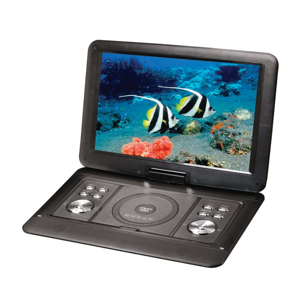 Lenoxx 15.4&quot; Swivel Portable DVD Player &amp; Screen, Rechargeable Entertainment