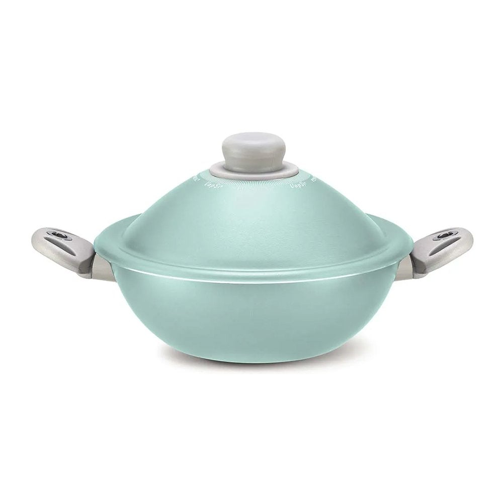 Pensofal VapSi Wok 2 Handles, Tray, Fork &amp; Lid, Tiffany Blue