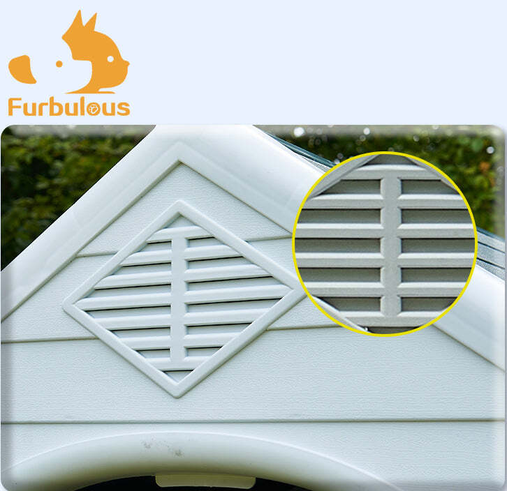 Furbulous Dog Kennel and Indoor Outdoor Heavy Duty Dog House - Slate Roof Large