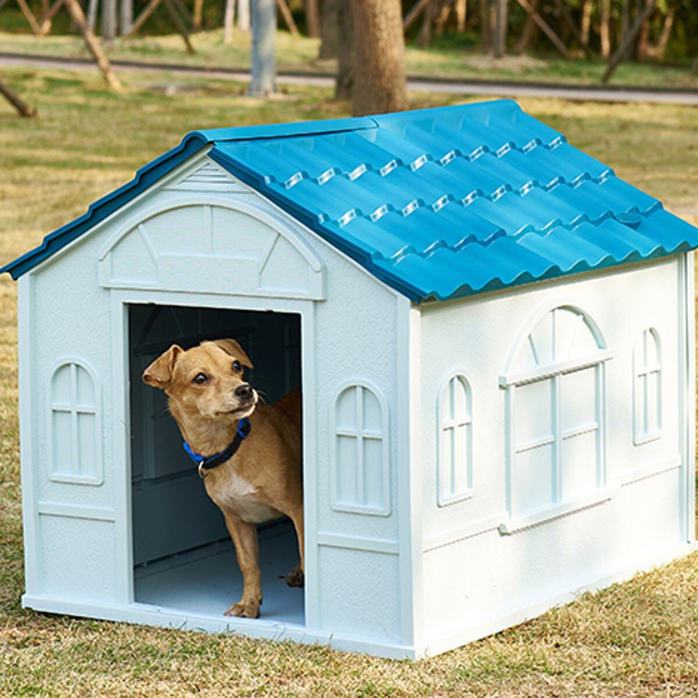 Furbulous Dog House and Indoor Outdoor Heavy Duty Dog Kennel - Tiled Roof - Large