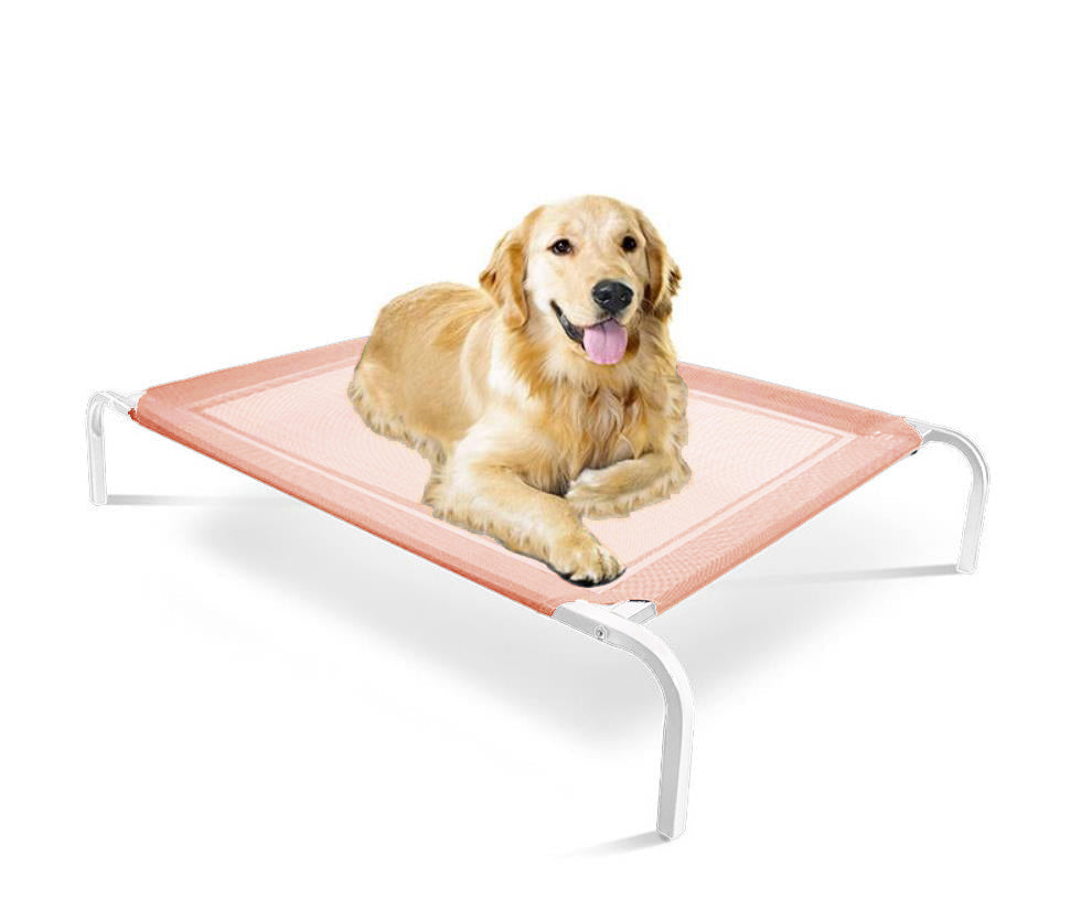 Furbulous Elevated Cooling Pet Bed Steel Frame Trampoline Indoor Outdoor Pets Dogs Large - Pink