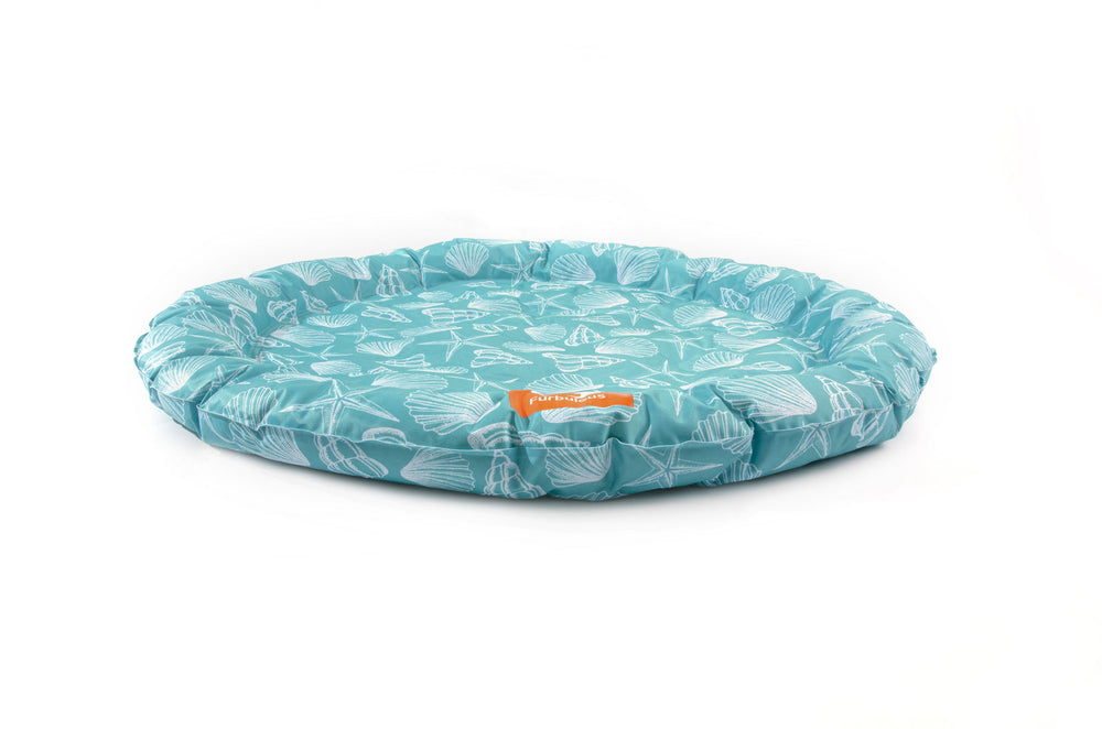 Furbulous 75cm Round Pet Cooling Bed Dog or Cat Non-Toxic Cooling Mat for Summer - Green