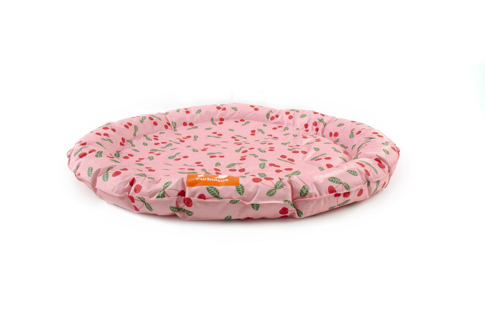 Furbulous 75cm Round Pet Cooling Bed Dog or Cat Non-Toxic Cooling Mat for Summer - Pink