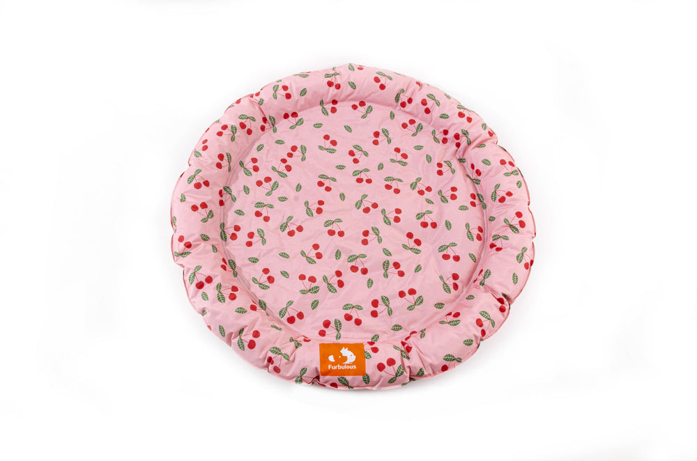 Furbulous 75cm Round Pet Cooling Bed Dog or Cat Non-Toxic Cooling Mat for Summer - Pink