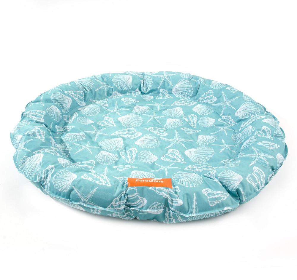 Furbulous 86cm Round Pet Cooling Bed Dog or Cat Non-Toxic Cooling Mat for Summer - Green