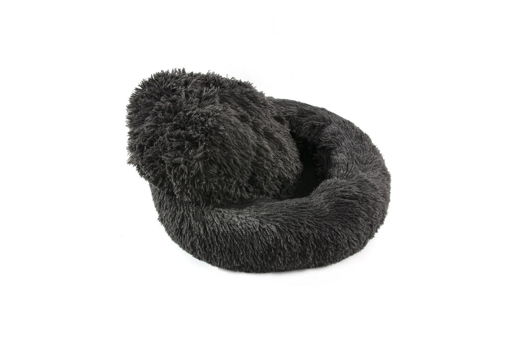 Furbulous Calming Dog or Cat Bed in Dark Grey - Xlarge - 80cm Diameter