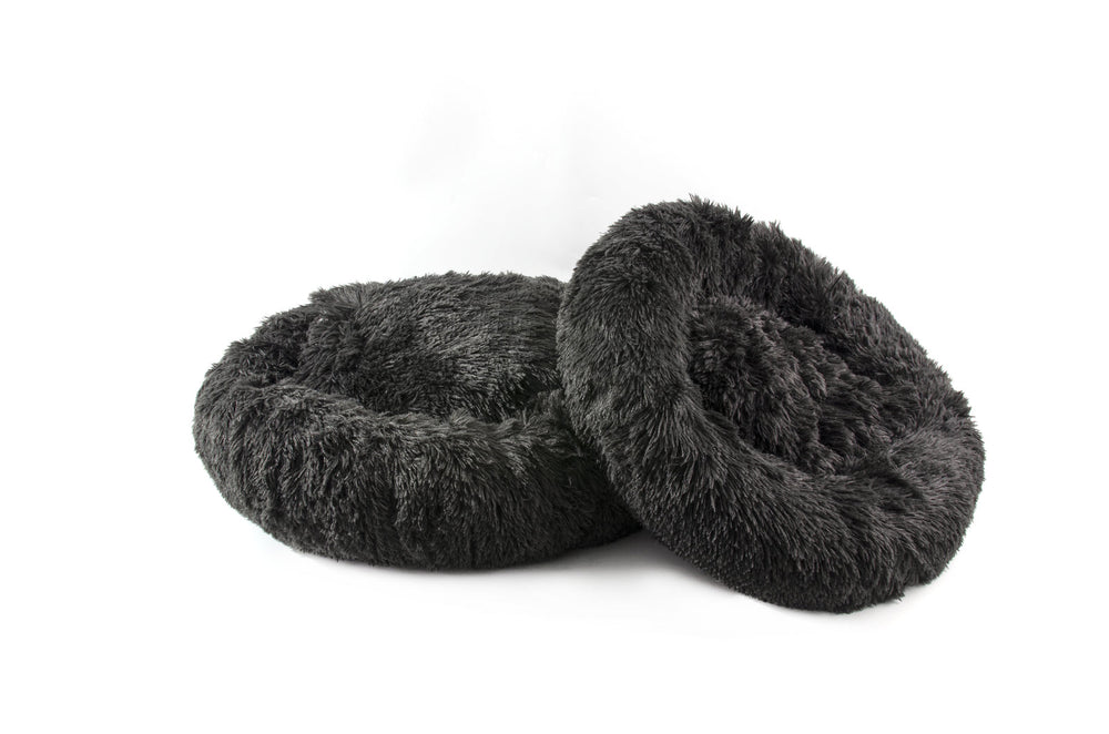 Furbulous Calming Dog or Cat Bed in Dark Grey - Xlarge - 80cm Diameter