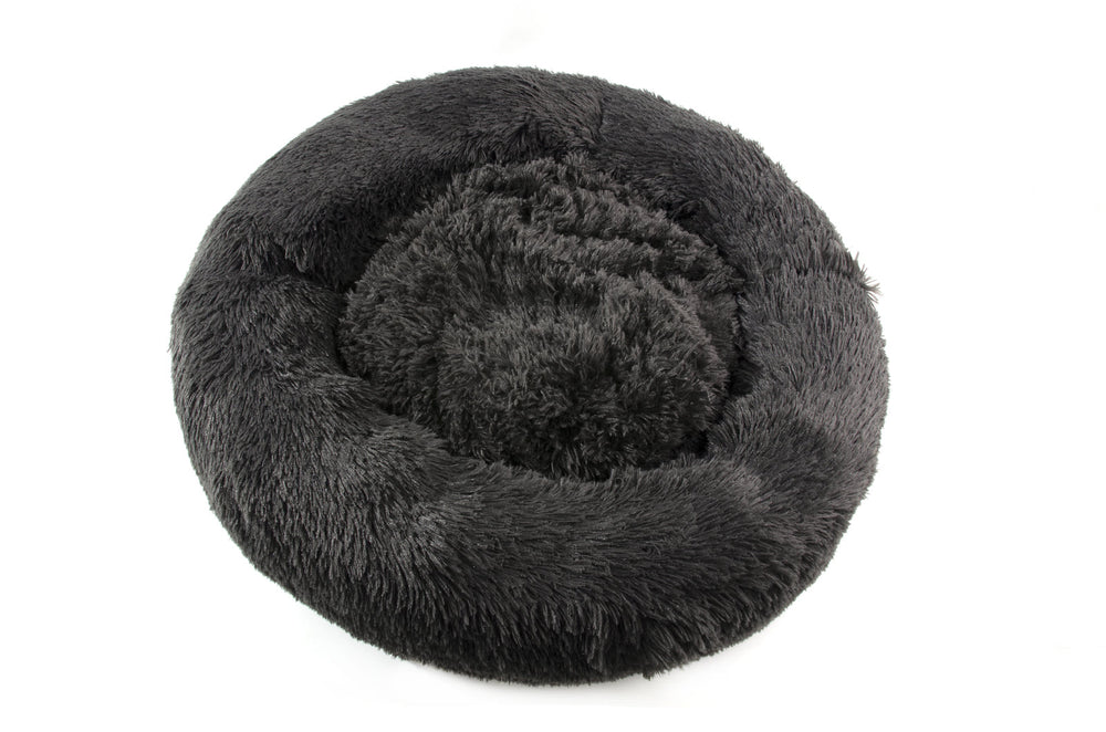 Furbulous Calming Dog or Cat Bed in Dark Grey - Xlarge - 80cm Diameter