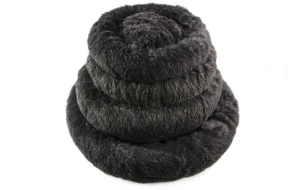 Furbulous Calming Dog or Cat Bed in Dark Grey - Xlarge - 80cm Diameter