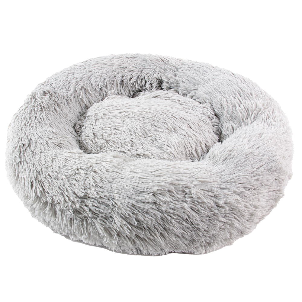 Furbulous Calming Dog or Cat Bed in Light Grey - Xlarge - 80cm Diameter