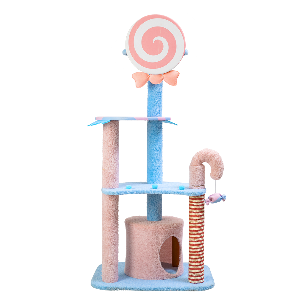 Furbulous 1.35m Lollipop Style Cat Tree Tower &amp; Scratching Post