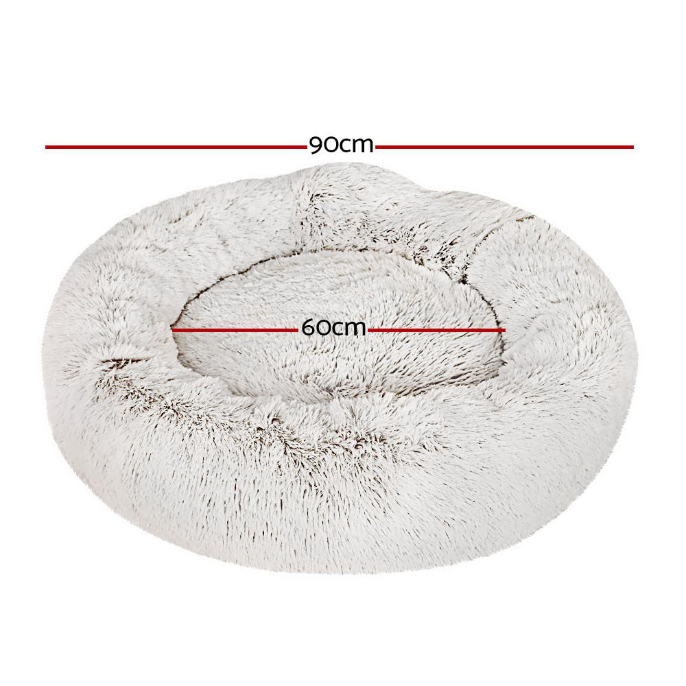 i.Pet Pet Bed 90cm White Brown