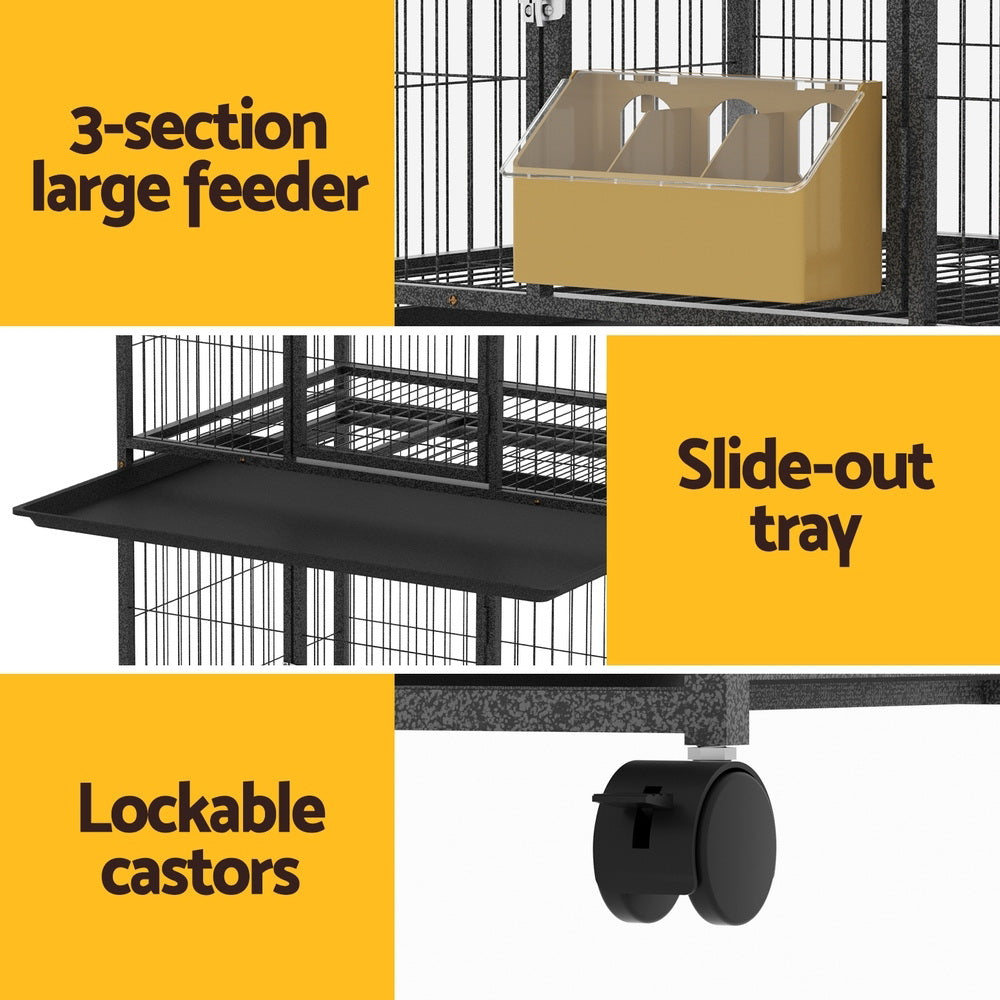i.Pet Bird Cage Large Bird Cages Black