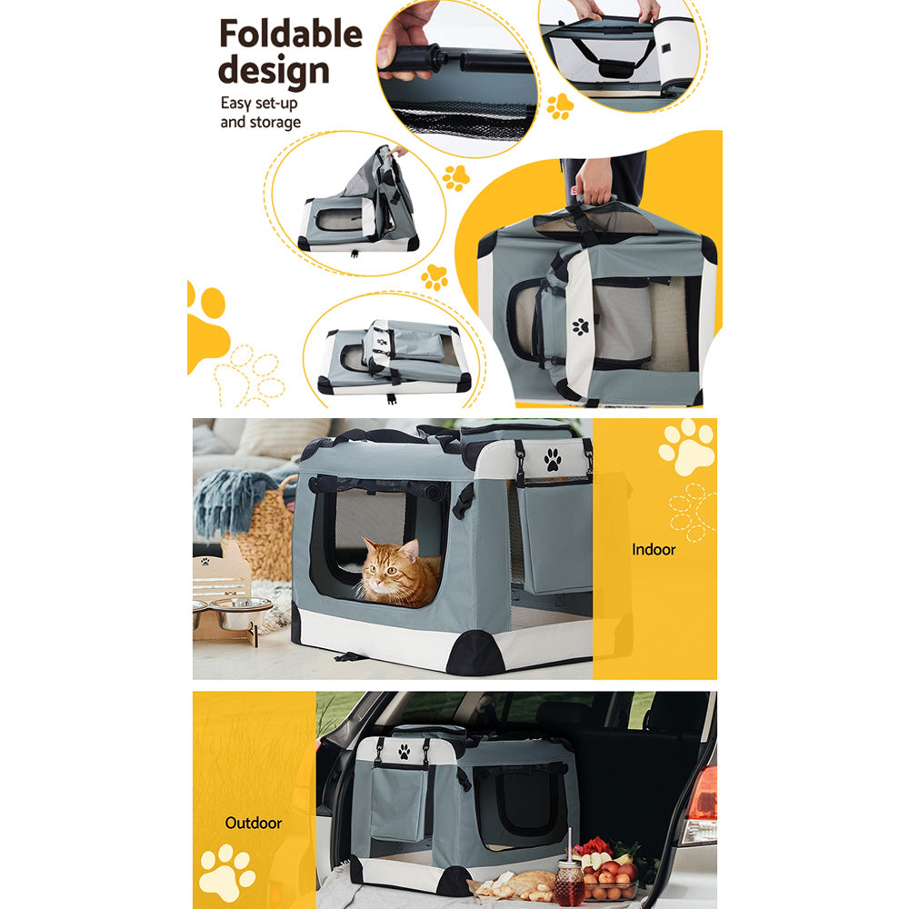 i.Pet Pet Carrier 2XL Light Grey