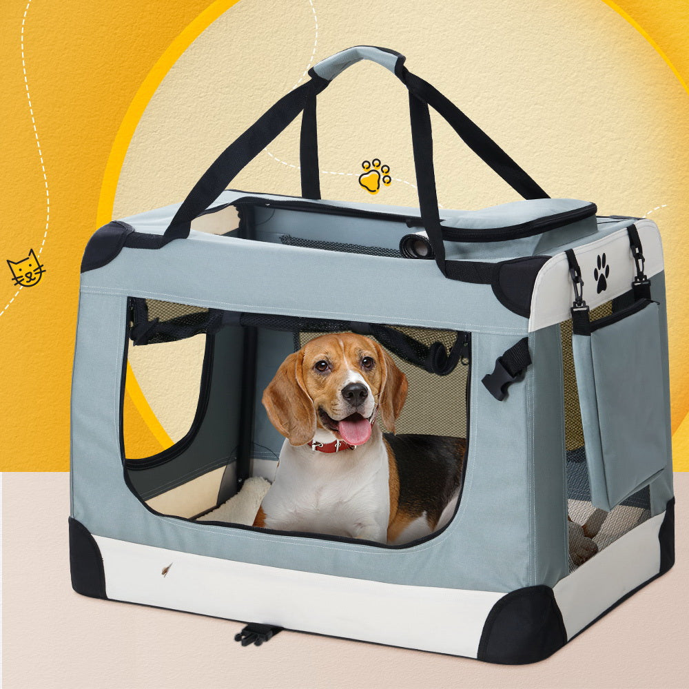 i.Pet Pet Carrier 2XL Light Grey