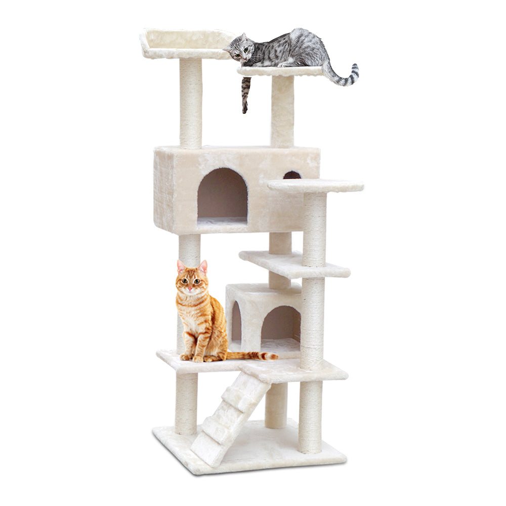 i.Pet Cat Tree Tower Beige 134CM