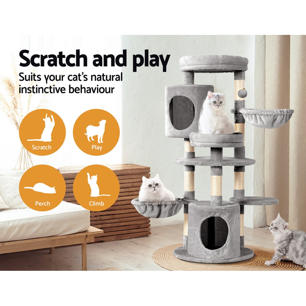 i.Pet Cat Tree 123cm Tower Scratching Post