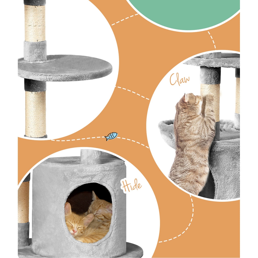 i.Pet Cat Tree 123cm Tower Scratching Post