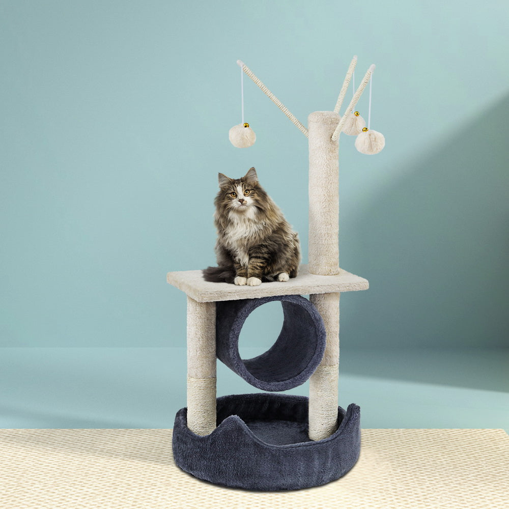 i.Pet Cat Tree with Hanging toy Grey 53CM