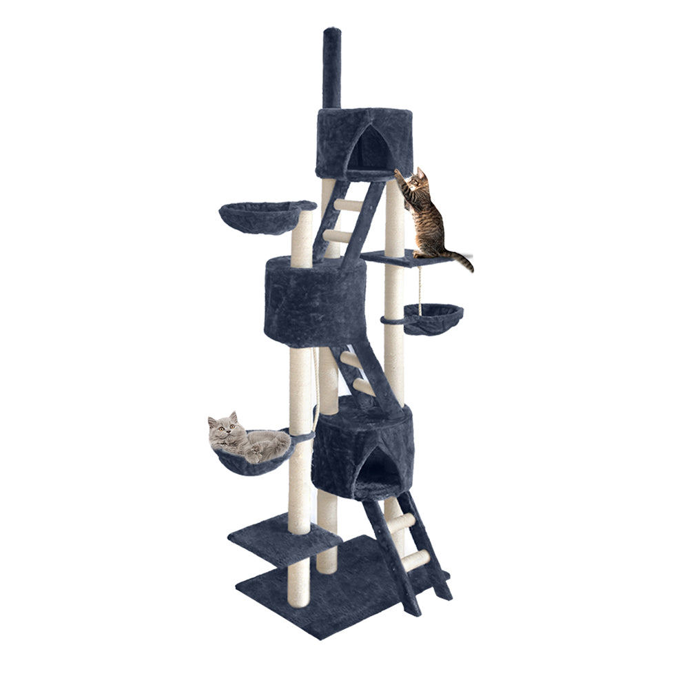 i.Pet Cat Tree Tower Grey 244CM