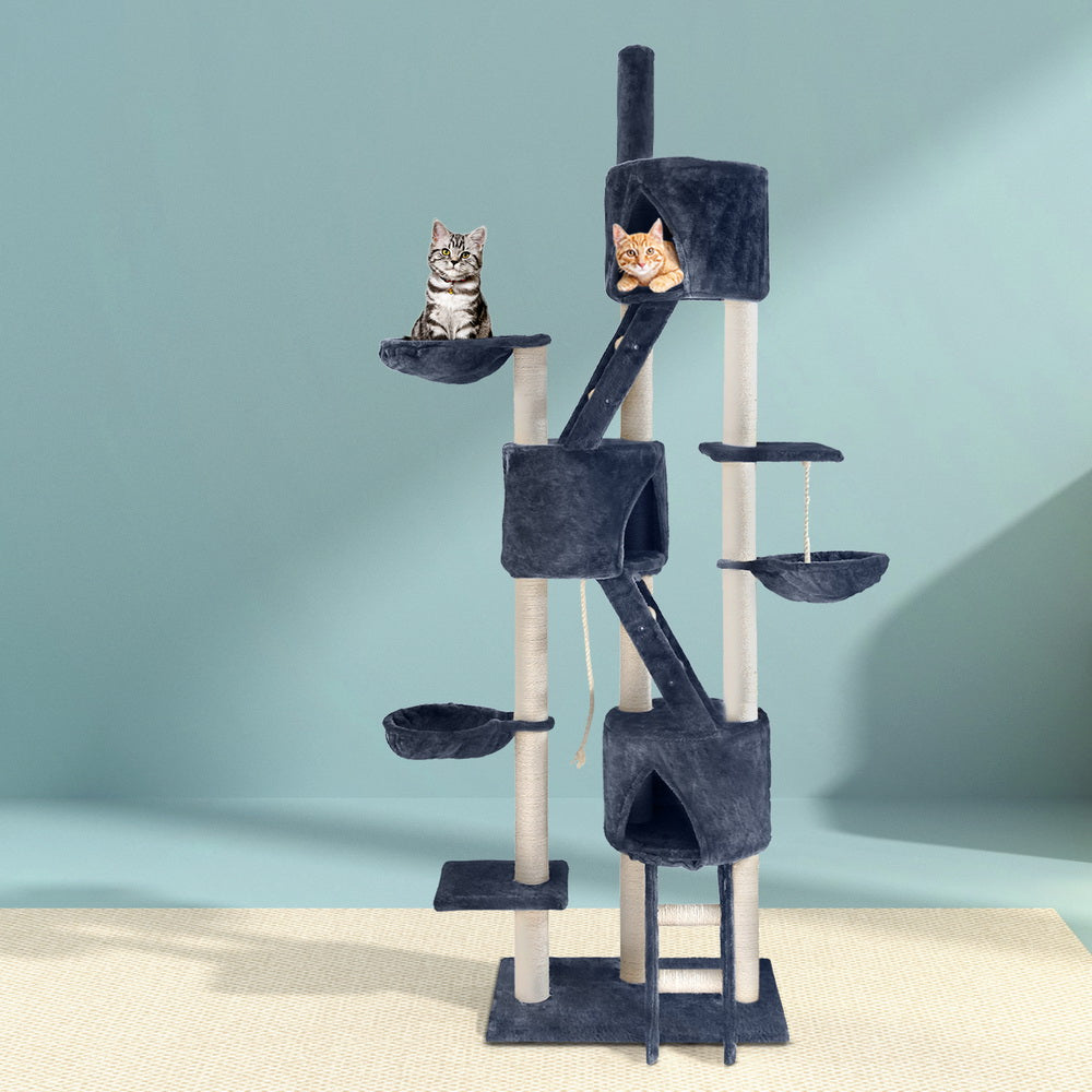 i.Pet Cat Tree Tower Grey 244CM