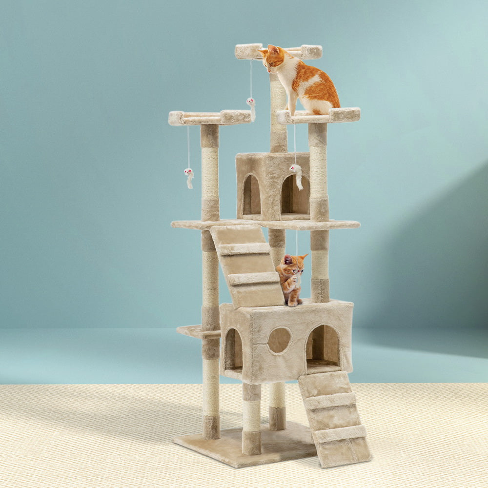 i.Pet Cat Tree Tower Beige 134CM