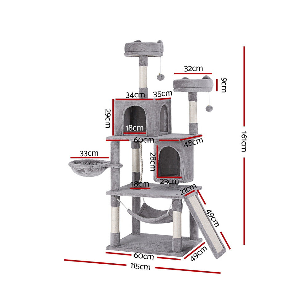 i.Pet Cat Tree 161cm Grey