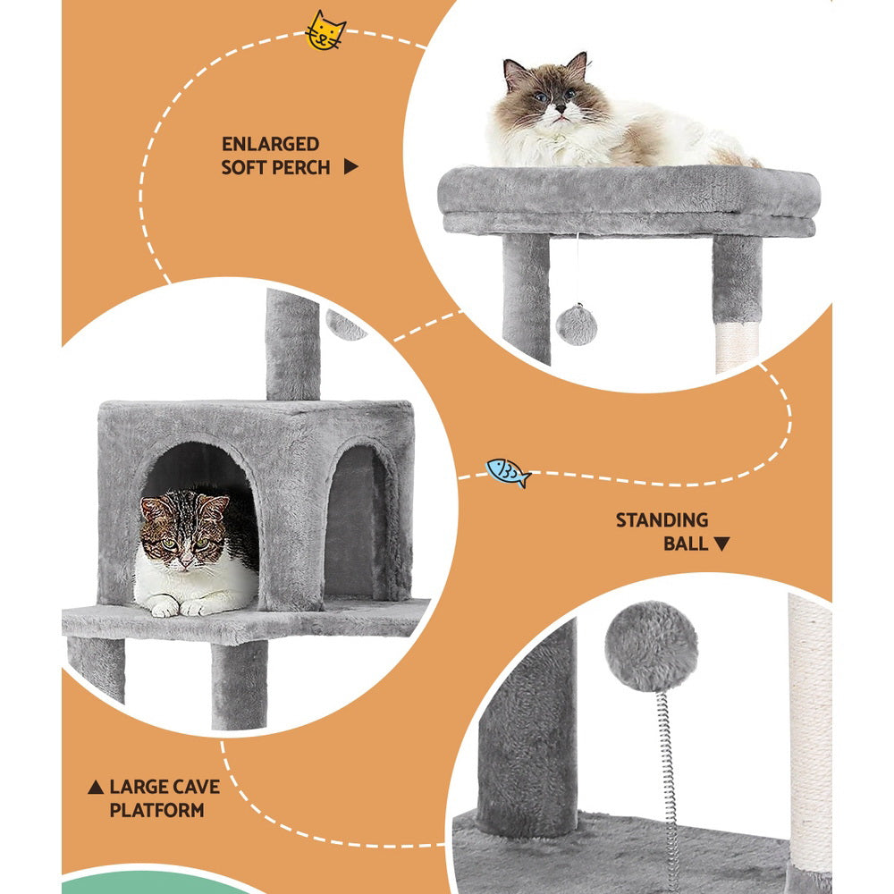 i.Pet Cat Tree 143cm Grey