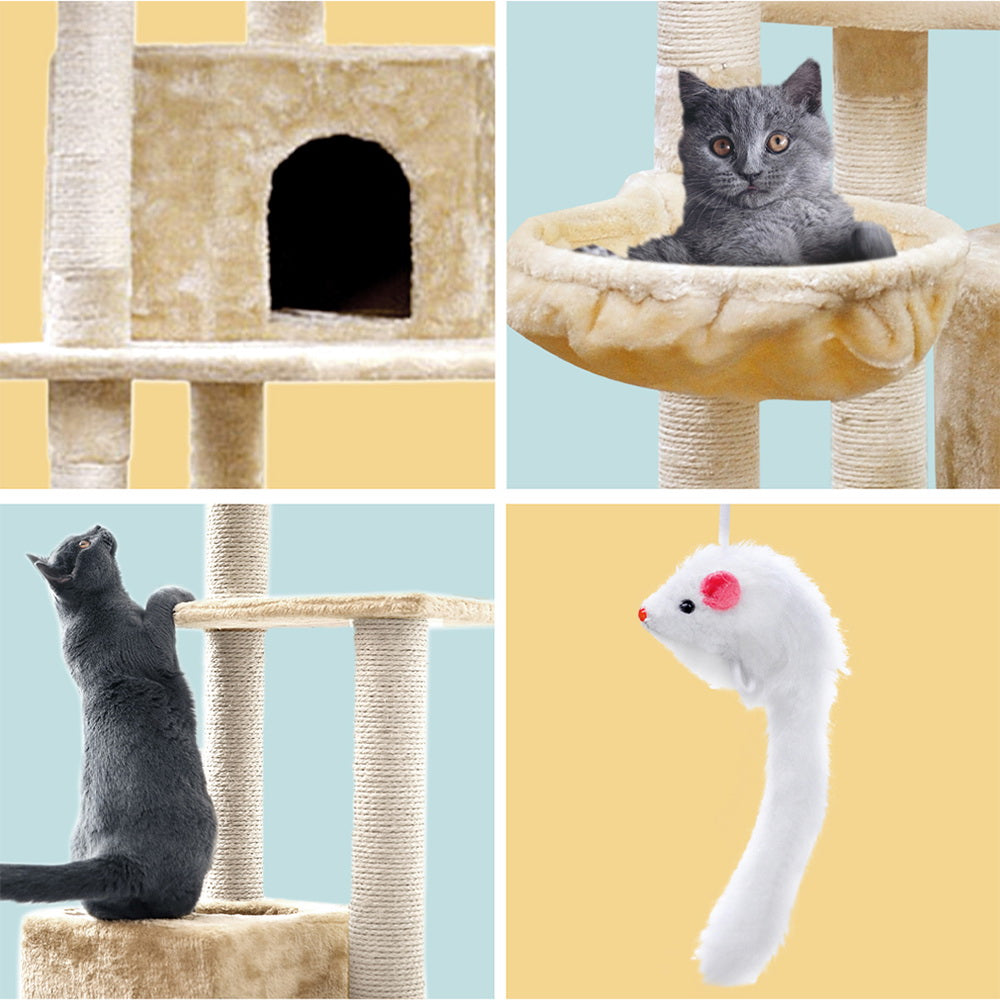 i.Pet Cat Tree Tower Beige 203CM