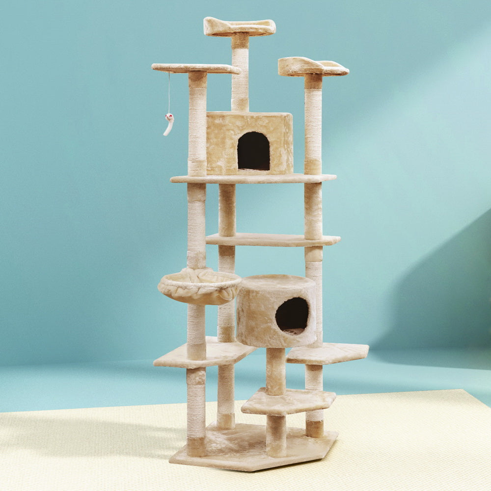 i.Pet Cat Tree Tower Beige 203CM