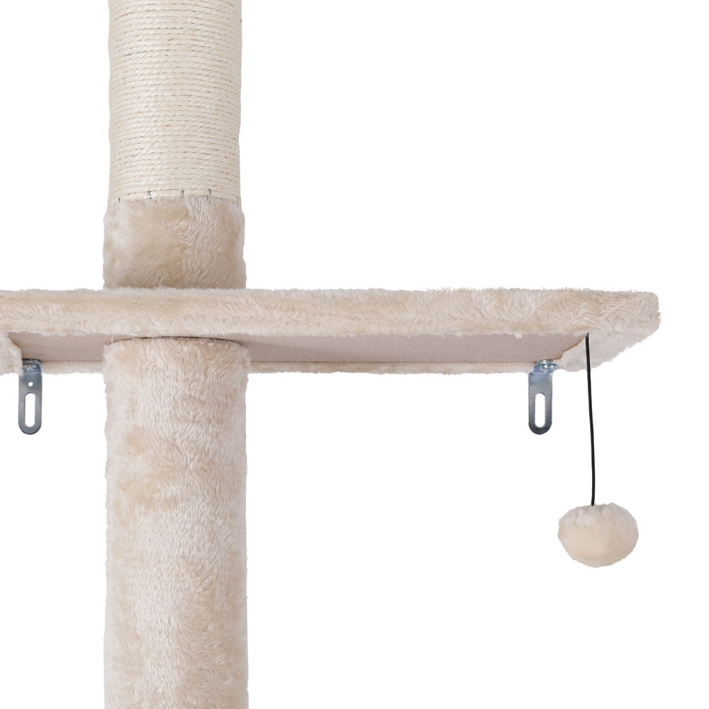 i.Pet Cat Tree Tower 290cm Beige and White