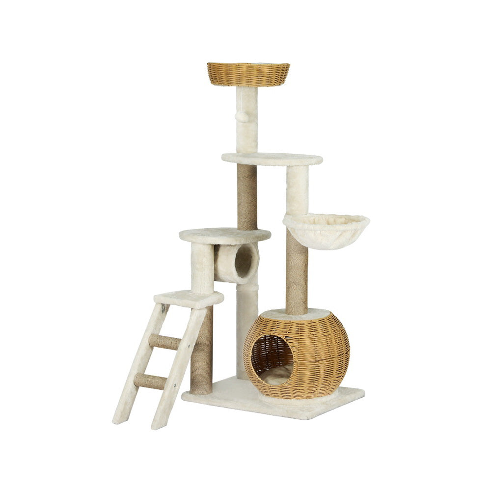 i.Pet Cat Tree 138cm Rattan Ladder