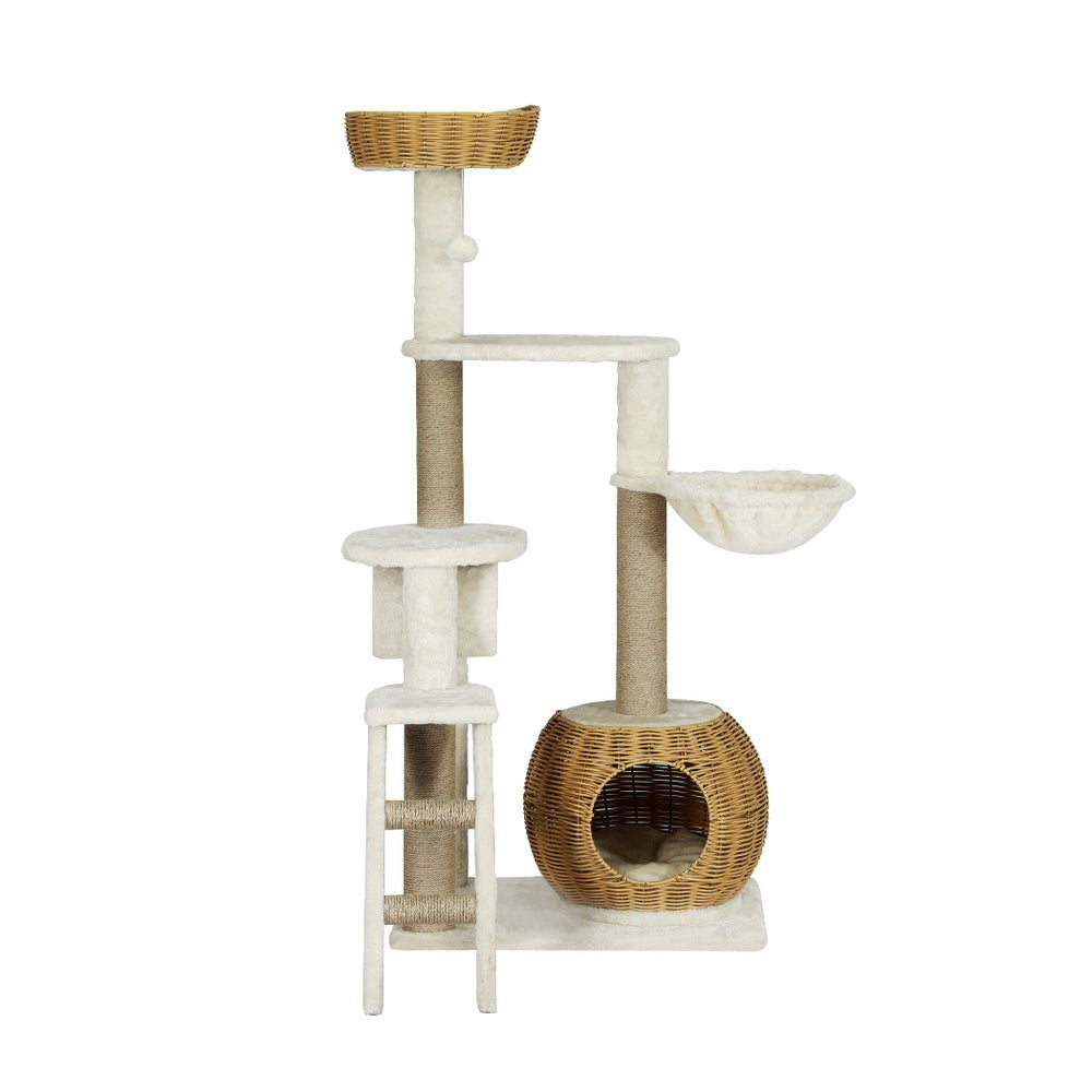 i.Pet Cat Tree 138cm Rattan Ladder