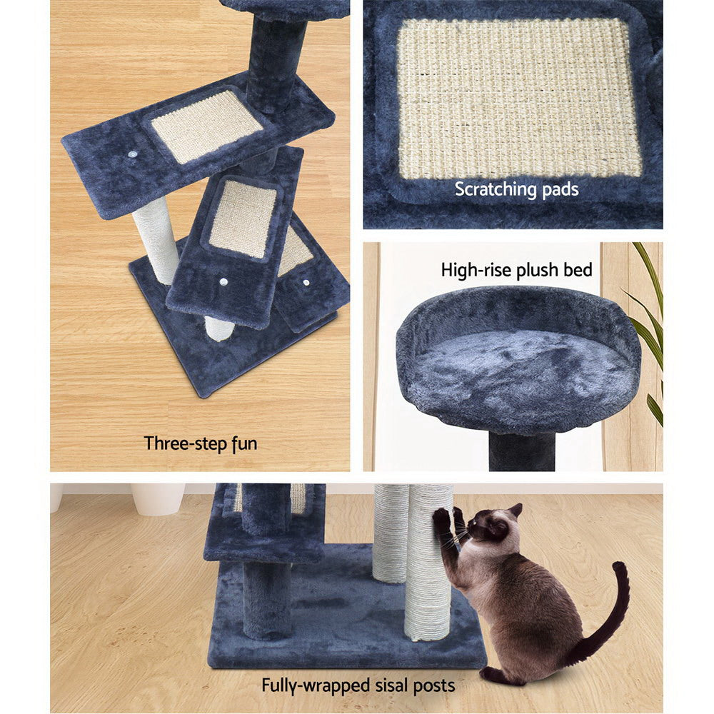 i.Pet Wood Steps Cat Tree Tower 100CM