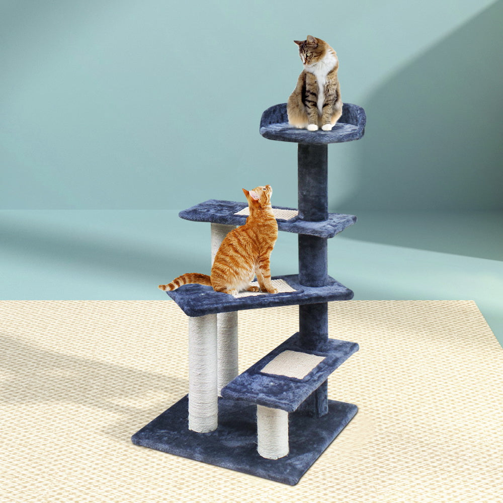 i.Pet Wood Steps Cat Tree Tower 100CM